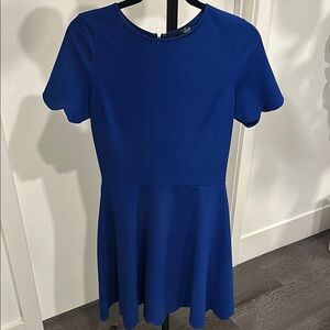 Aqua Royal Blue Short Sleeve Dress